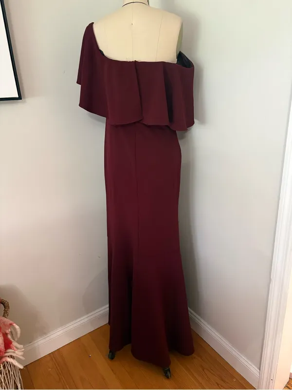 BHLDN Dara Gown Port Wine Size 8 - Image 5