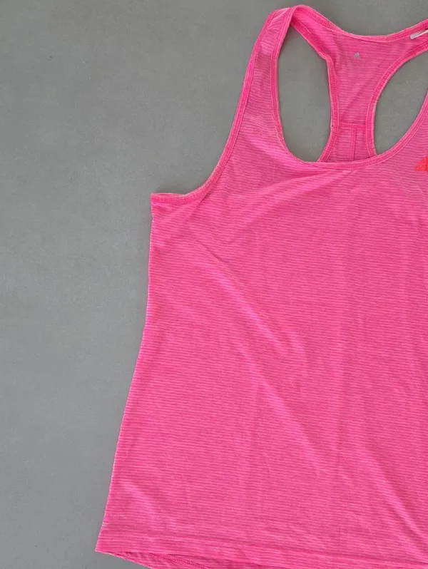 Adidas Neon Pink Racerback Tank Top Size M - Image 4