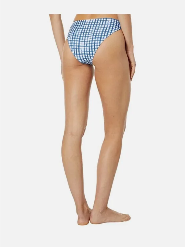 Southern Tide Seven Seas Blue/White Painted Gingham Bikini Bottoms - Image 3