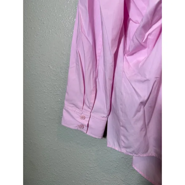 NWT ZARA Oversized Poplin Shirt Pink Size S - Image 5