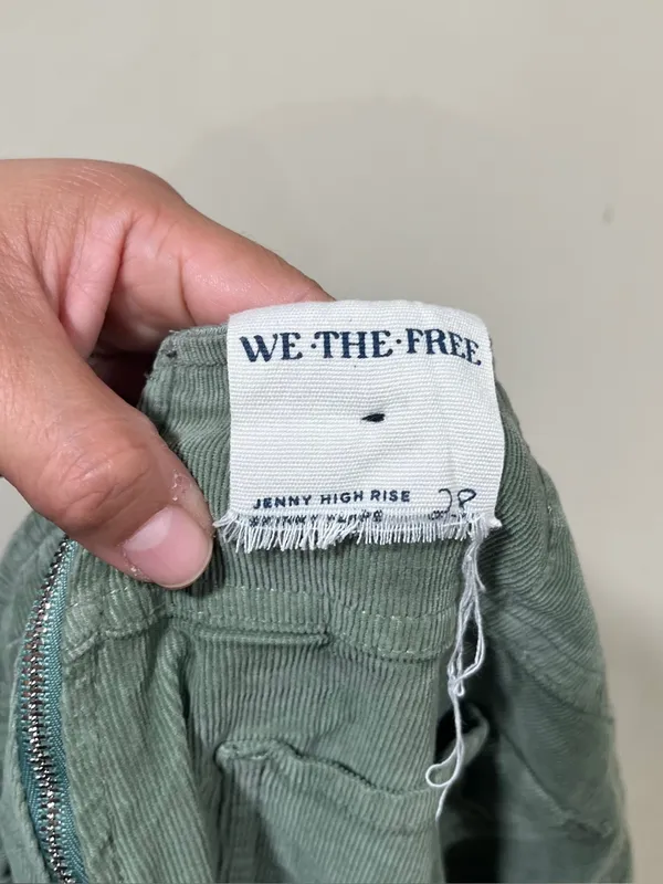 NWT olive green We The Free by Free People pull-on corduroy pants size 28 - Image 13