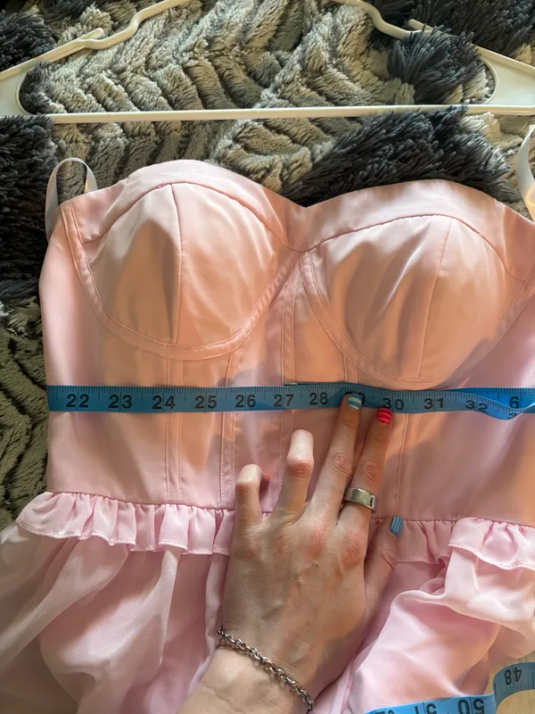 Baby pink revelry bridesmaid dress - Image 8