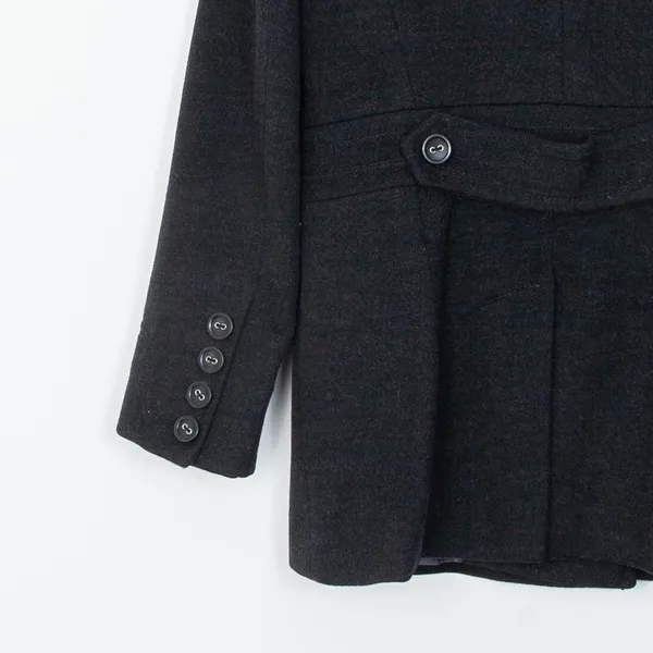 Calvin Klein Womens Wool Blend Pea Coat Jacket Size‎ 8 Gray Classic Quiet Luxury - Image 9