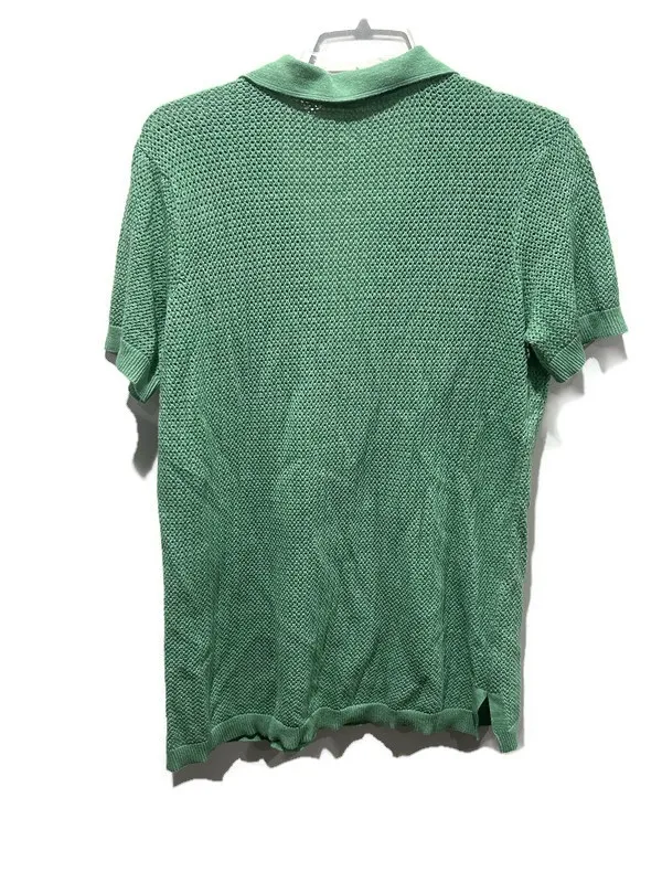Pact Cotton Linen Knit Green Short Sleeve Swim Coverup Top Large - Image 3