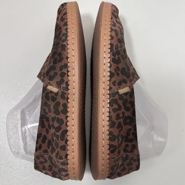 Toms Loafers Alpargata Slip On Brown Black Suede Leopard Print Flats Casual 8 - Image 5