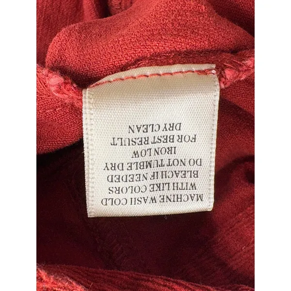 Very‎ J Corduroy Button Front Mini Skirt Small Rust Orange Boho Retro A Line - Image 7