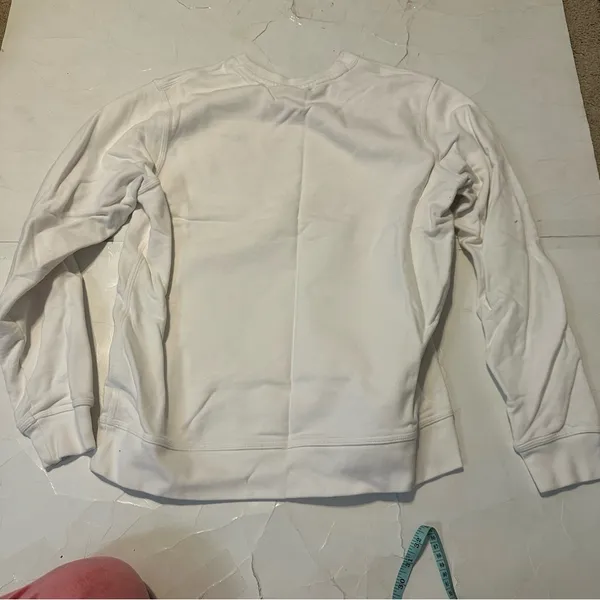 White Nike Women’s Sweater Crew Neck Large Casual Preppy Athletic - Image 6