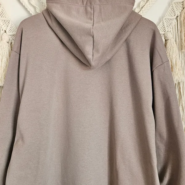 Beyond Yoga Womens Oyster Taupe Oversized Fleece Hoodie Sweatshirt 2XL NEW - Image 11