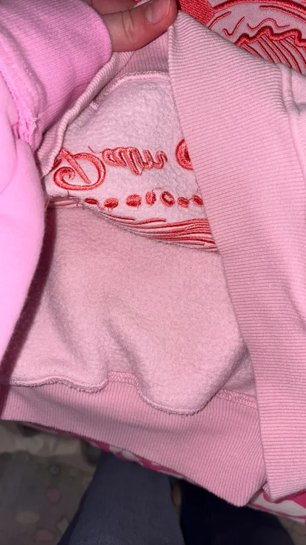 Pink Palm Puff Hoodie pink Everything Comes In Waves - Image 4