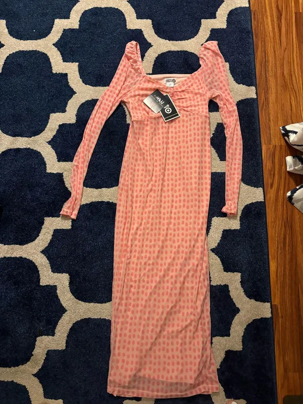 Target House of Aama pink polka dot dress - Image 5
