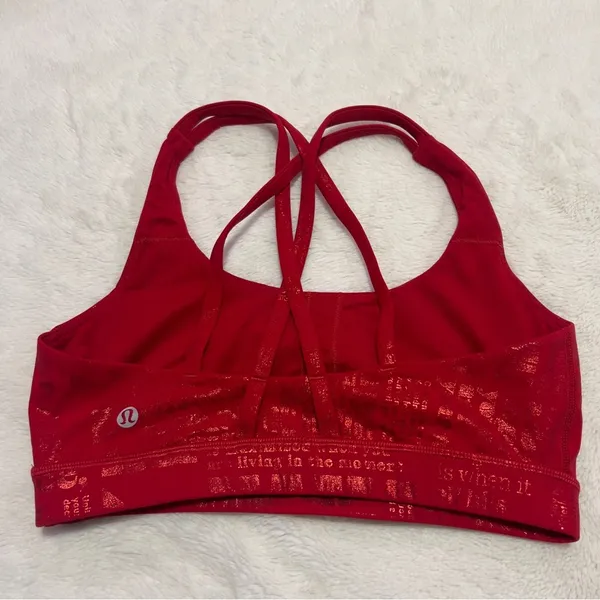 Red lululemon energy sports bra - Image 2