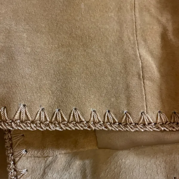 Terry Lewis Classic Luxuries Women's Tan Suede Jacket Lined GORGEOUS- Size L - Image 10