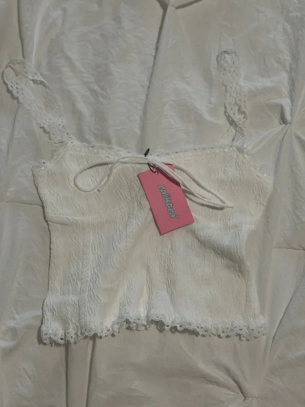 Edikted Lace Top White - Image 2