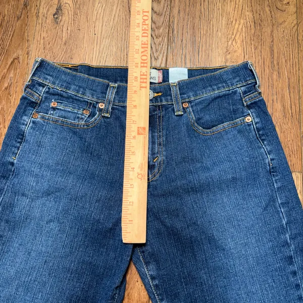 Y2K Levi's Bootcut Blue Jeans Womens Size 6 Medium Wash Denim Western Batwing - Image 9