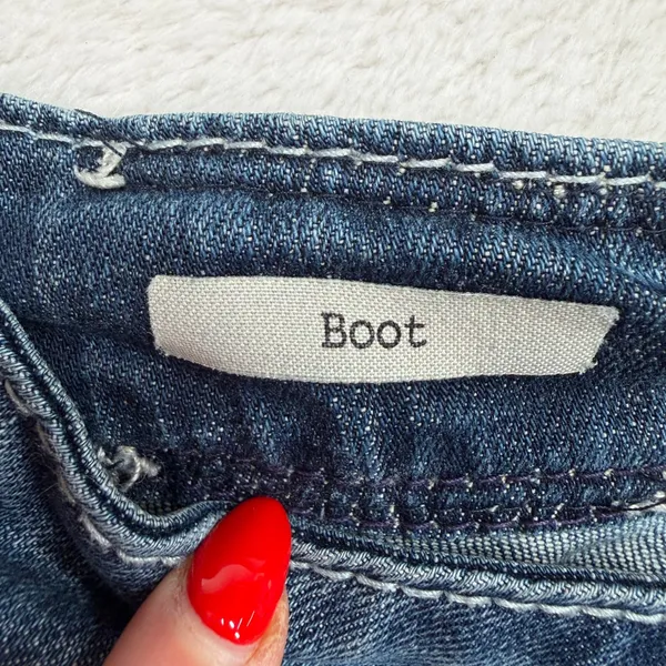 Vigoss 11 / 31 Jeans Bootcut Embellished Rhinestone Flap Pocket Medium Wash Blue - Image 7