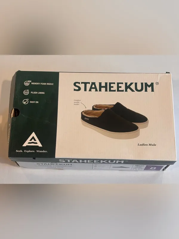 STAHEEKUM Women’s‎ Black Fleece-Lined Slip-On Mules Size 8 NIB - Image 11