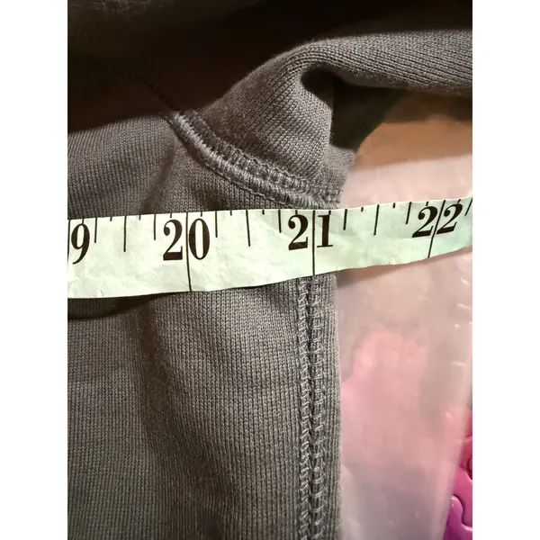 EVERLANE Green Cotton Pullover Hoodie Sweatshirt Women's Size M split at‎ side - Image 4