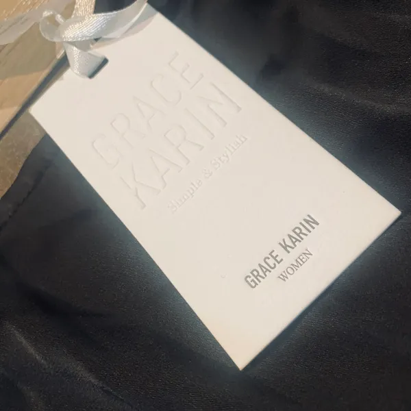 Grace Karin Women's Long Sleeve Satin Wedding Guest Dress with Slit Elegant Boat Neck High - Image 10