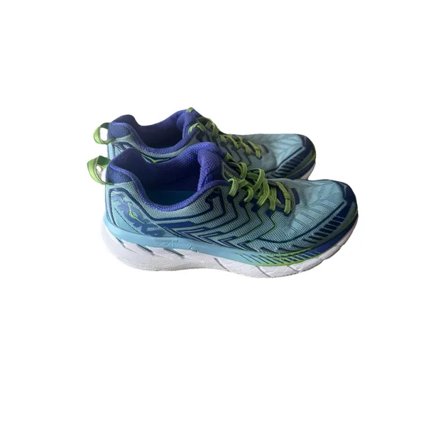 Hoka One One‎ Clifton 4 Athletic Women's Shoes Size 8.5 Green/Blue - Image 3