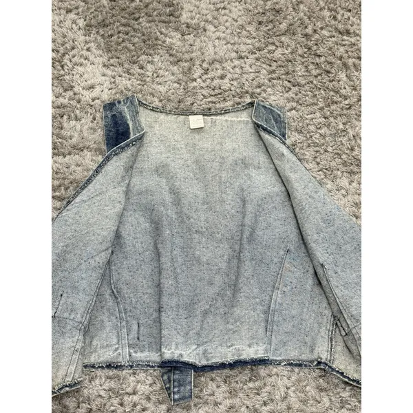 The Dean Group Vintage 90’s Acid Washed Denim Vest Women’s Size Large - Image 6
