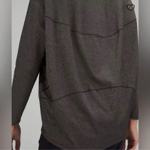 Lululemon Special Edition Back In Action Long Sleeve Shirt Black Spark Metallic - Image 3