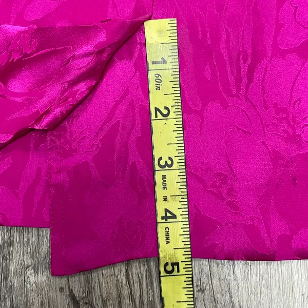 Adrianna Papell Fuchsia Pink Silk Skirt With Floral Design Size 8 - Image 8
