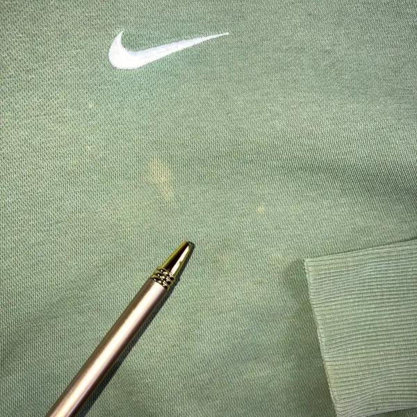 Nike Sweatshirt Women‎ Small Oversized Center Swoosh Logo Pullover Bleached - Image 15