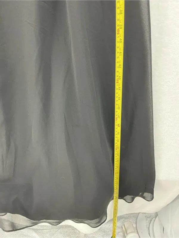 Azazie Black V-Neck Chiffon Maxi Dress 975 - Image 3