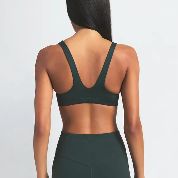 Nike Skims Matte Shaped Bottom Scoop Bra Dark Teal Size XS - Image 2