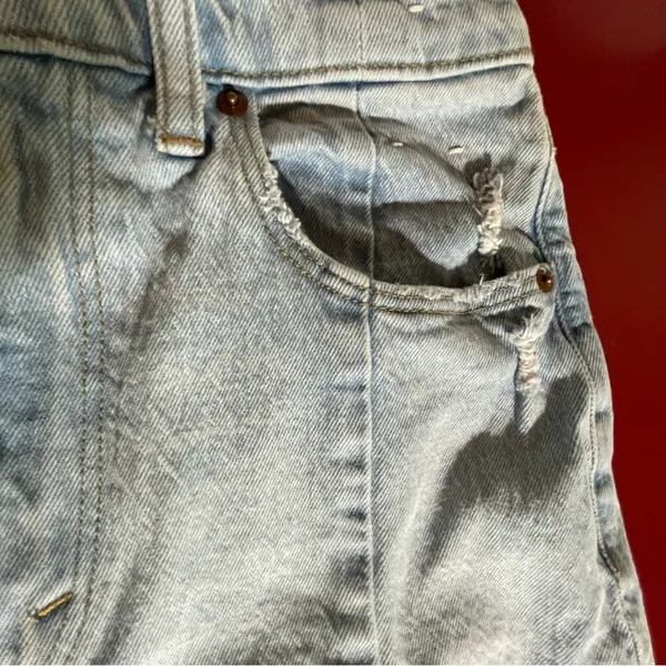 Abercrombie Jeans 90s women’s 26 Ultra High Rise Straight Leg Light Wash Y2K Mom - Image 4