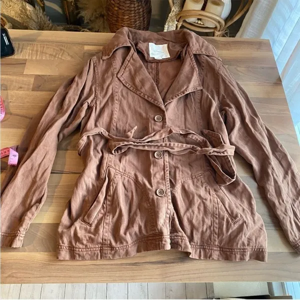 Anthropologie soft‎ twill jacket M - Image 8
