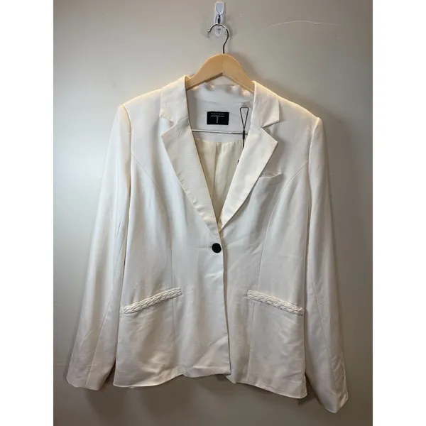 Tahari Blazer Jacket Women 10 Toasted Beige Single Button Office Professional - Image 3