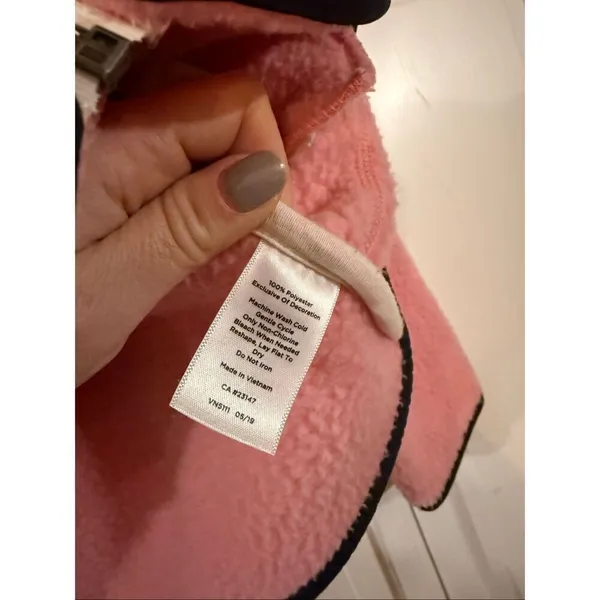Talbots pink full zip Sherpa fleece jacket size small - Image 4