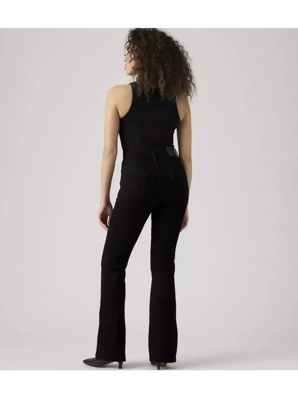 New Levi's 27x34 Premium 726 High Rise Flare Women's Jeans Midnight Gaze Black - Image 2