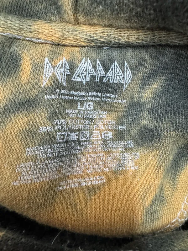 Def Leppard Tie-Dye Hoodie Size Large - Image 4