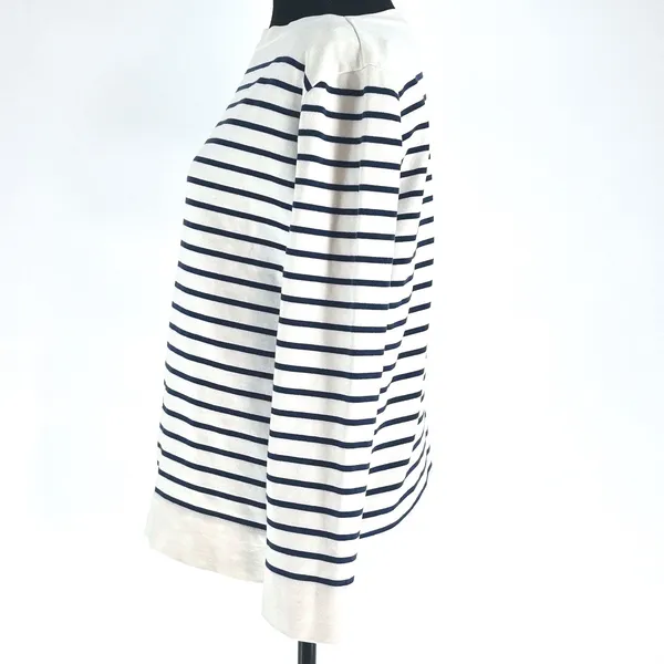 VTG Ralph Lauren Petite Womens PL‎ Striped Long Sleeve Preppy Y2K Top Navy White - Image 5