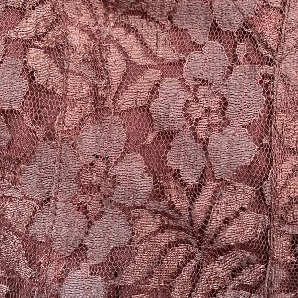 Vintage‎ 90s Brown Floral Lace Chiffon Panel Midi Dress Small Romantic Sheer - Image 12
