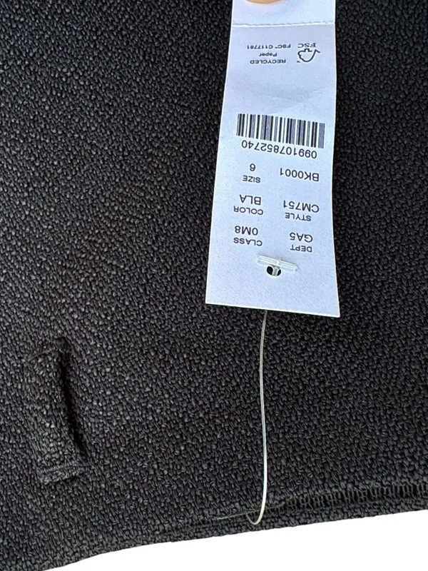 NWT J. Crew A-Line Bouclé Skirt Black Size 6 - Image 5