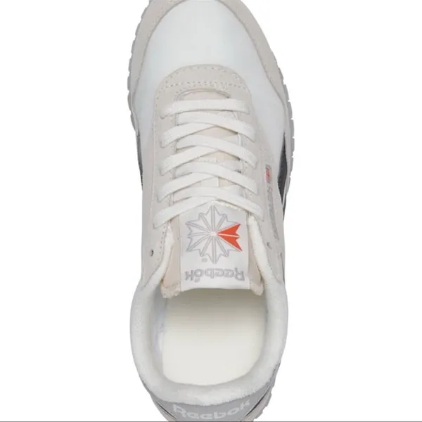 Reebok Classic Low-Top Sneaker in White, Light Gray & Black - Image 4