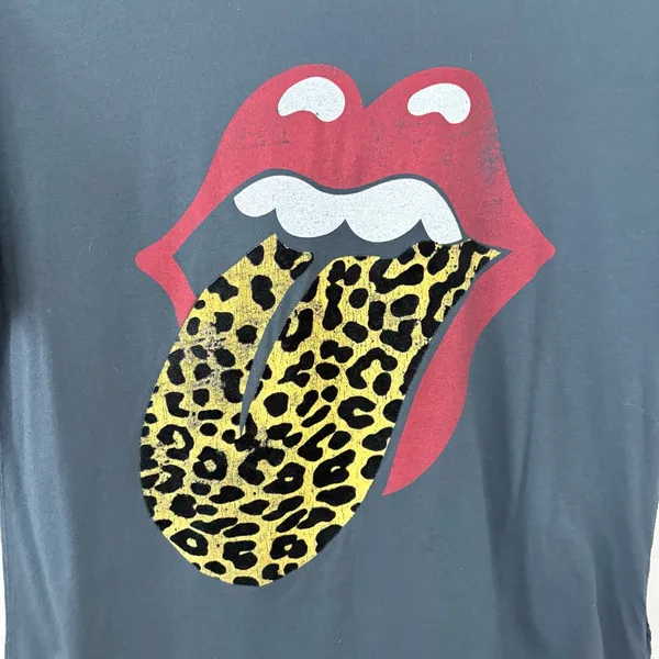 DAYDREAMER FOR FREE PEOPLE Stones Flocked‎ Leopard Tongue Tee Size XS - Image 2