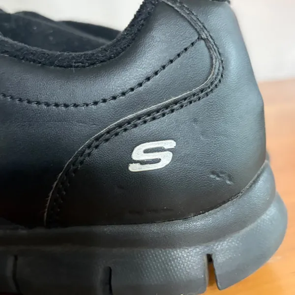 Skechers Womens Black Rhinestone Stripe‎ Sneakers Low Top Athletic Shoes 22420 - Image 7
