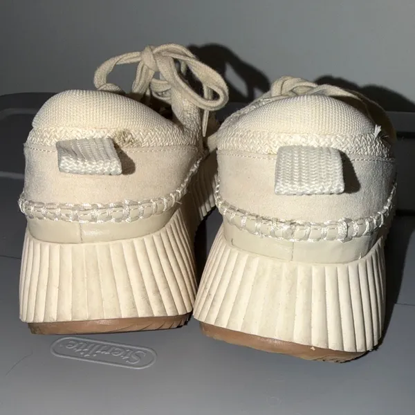 Dolce Vita Denae Cream Woven Sneakers - Image 4