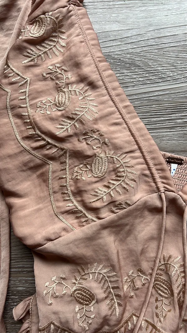 Free People Veronica Embroidered Blouse Top - Image 6
