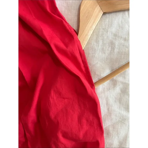 Anthropologie NEVER A WALLFLOWER High Ruffle Collar Poplin Mini Dress Pink Sz XS - Image 7