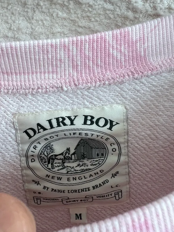 Dairy‎ Boy Women’s Pink Woodland Camo Oversized Sweatshirt Pullover Size Medium - Image 3