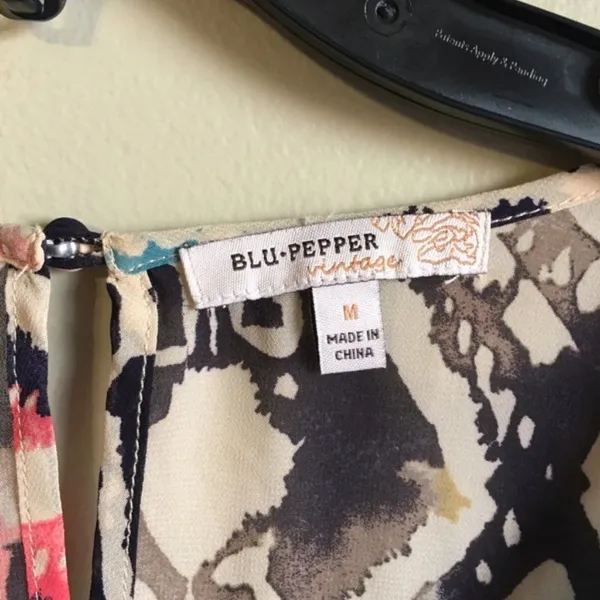 Blu pepper‎ vintage medium sheer colorful long slee - Image 4