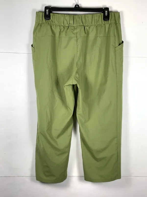 Reel Legends Olive Green Wide-Leg Crop Pants - Image 8