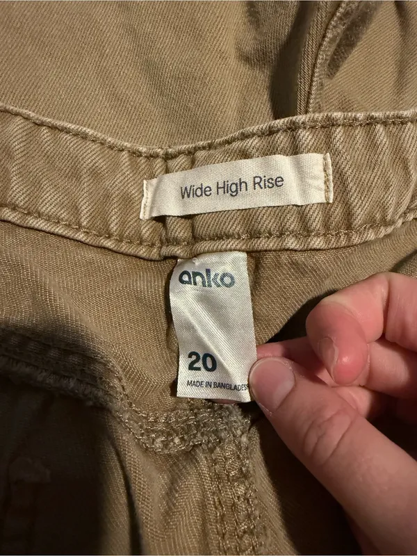 Anko Women’s Wide Leg Khaki Jeans - Image 3