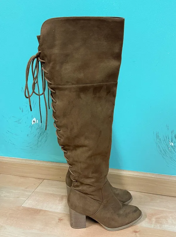 Brown Aspire Over The Knee Boots - Image 3