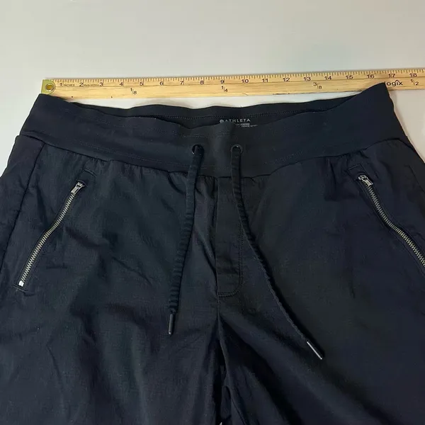 Athleta Trekkie North Black Athletic Jogger Elastic Waist Drawstring Size 14 - Image 6